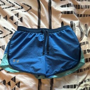 Under Armour Blue Athletic Shorts with Breathable Design